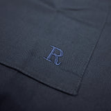 Kemeja Russ Dinan Oversize Lengan Panjang Biru Navy