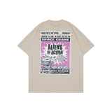 Tshirt Oversized Cotton 16S Oe Little Three T01 Brown