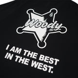 Tshirt Oversized Cotton 16S Oe Woody T02 Black