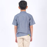 Russ Kids Shirt Koko Short Sleeve Kids Wakan Blue