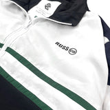 Russ Jaket Resleting Parasut Trois Hitam