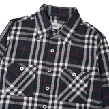 Russ Kids Shirt Flannel Long Sleeve Kids Reddot Navy Blue