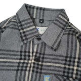 Russ Kids Shirt Flannel Long Sleeve Kids Whitelines Blue