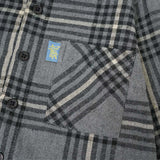 Russ Kids Shirt Flannel Long Sleeve Kids Whitelines Blue