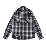 Russ Shirt Kemeja Flanel Tangan Panjang Reddot Navy Blue