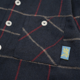 Russ Kids Shirt Flannel Long Sleeve Kids Linez Navy Blue