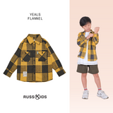 Russ Kids Shirt Flannel Long Sleeve Kids Yealls Yellow