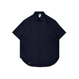 Shirt Poplin Porta Ss Navy Blue