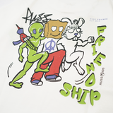 Russ Kids Tshirt Combed 30S Kids Friendship Broken White