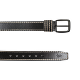 Belt Whitestitch Black