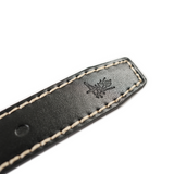 Belt Whitestitch Black