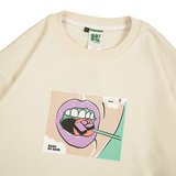 Sweater Crewneck Fleece Da Game Broken White