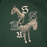 Sweater Crewneck Fleece Wildhorse Green