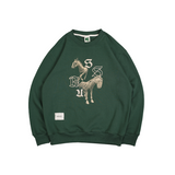 Sweater Crewneck Fleece Wildhorse Green