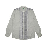 Faqqa Koko Motif Shirt Long Sleeves Grey