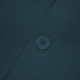 Sweater Cardigan Rajut Tweed Blue