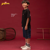 Russ Kids Tshirt Combed 30S Kids Russpiderman Ss 01 Black