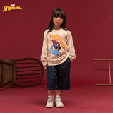 Russ Kids Tshirt Combed 30S Kids Russpiderman Ls 01 White