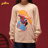 Russ Kids Tshirt Combed 30S Kids Russpiderman Ls 01 White