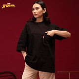 Tshirt Oversized Cotton 16S Oe Russpiderman Ss Ss Tee 02 Black