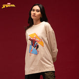 Tshirt Oversized Cotton 16S Oe Russpiderman Ls Ls Tee 01 White