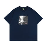 Tshirt Oversized Cotton Combed 16S Quites Navy Blue