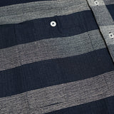 Russ Shirt Kemeja Lengan Pendek Linen Motif River Navy