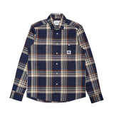 Russ Shirt Kemeja Lengan panjang Flanel Base Navy