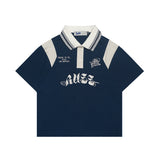 Russ Kids Poloshirt Rugby Tangan Pendek Space Mission Blue