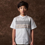 Haqil Koko Motif Shirt Short Sleeve White
