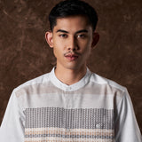 Haqil Koko Motif Shirt Short Sleeve White