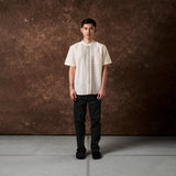 Alasha Koko Motif Shirt Short Sleeve Cream