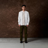 Alhi Koko Motif Shirt Long Sleeve White