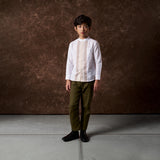 Alhi Koko Motif Shirt Long Sleeve White