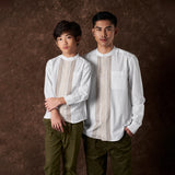 Alhi Koko Motif Shirt Long Sleeve White