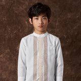 Alhi Koko Motif Shirt Long Sleeve White