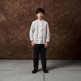 Alkarz Koko Motif Shirt Long Sleeve Brown