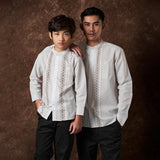 Alkarz Koko Motif Shirt Long Sleeve Brown