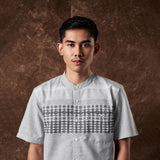 Matha Koko Motif Shirt Short Sleeve Grey
