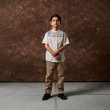 Kahraba Koko Motif Shirt Short Sleeve Light Brown