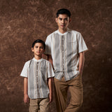 Yalwi Koko Motif Shirt Short Sleeve Cream