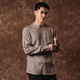 Tajh Koko Shirt Long Sleeve Coklat Mahogani