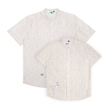 Russ Kemeja Koko Couple Lengan Pendek Maluf Cream