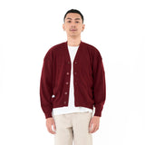 Russ Sweater Cardigan Knitting Rajut Tweed Maroon
