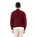 Russ Sweater Cardigan Knitting Rajut Tweed Maroon