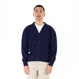 Russ Sweater Cardigan Knitting Rajut Tweed Navy Blue