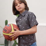 Russ Kids Swans Shirt Short Sleeve Dark Grey