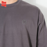 Tshirt Oversized 40S Doubleknit Bends Dark Grey