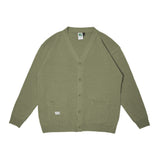 Sweater Cardigan Rajut Tweed Sage