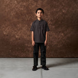 Russ Kemeja Koko Tangan Pendek Qurth Dark Grey